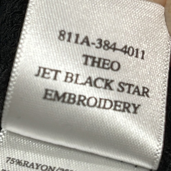 Rails Theo Star Sweatshirt Top Embroidered Black size S - Picture 10 of 11